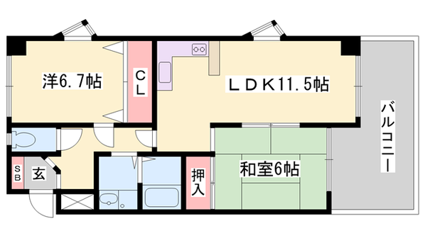 ビューハーモニーの物件間取画像